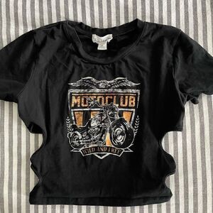 Outlaw Moto Cutout Tee Size Medium